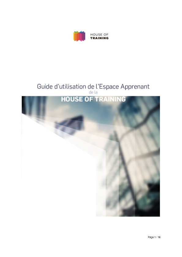 Guide d'utilisation de l'Espace Apprenant